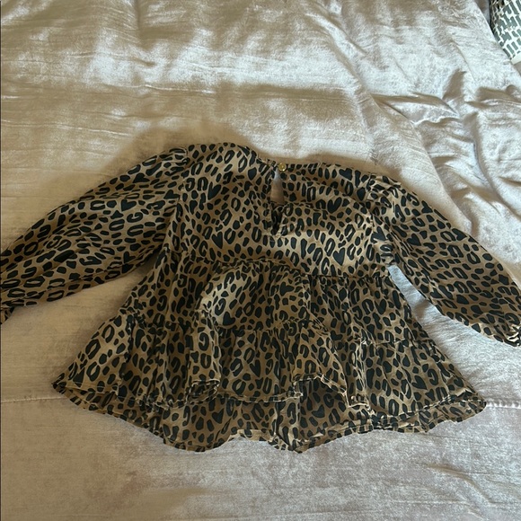 Girls Crewcuts Leopard Ruffle Dress Size 4-5 - Picture 3 of 3